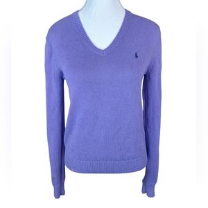 Ralph Lauren Purple V-Neck Sweater